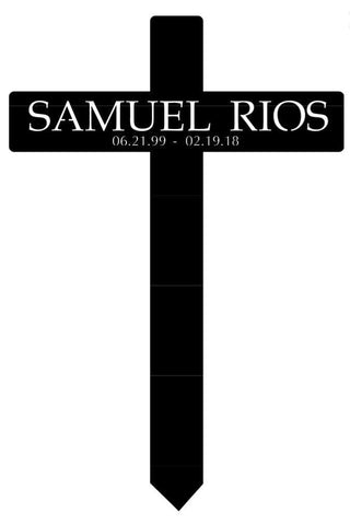 Metal In Memory Cross Metal House Sign Decorations