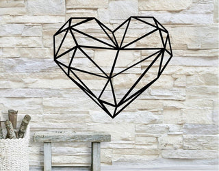 Geometric Heart Heart Wall Decor Metal Wall Decor Modern Decorations