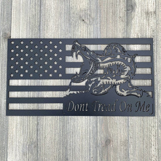 Don't Tread On Me Flag Metal Sign Cutout Cut Metal Sign Wall Metal Art Decorations