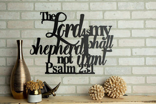 The Lord Is My Shepherd Metal Art Psalm 23:1 Cut Metal Sign Wall Metal Art Decorations