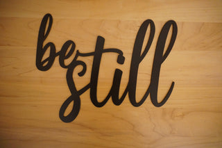 Be Still Sign Psalm 46:10 Be Still And Know Sign Metal Sign Be Still & Know That I Am God Metal Scripture Be Still Wall Art Decorations