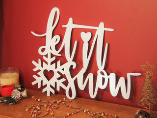 Let It Snow Winter Decor Ski Lodge Decoration Christmas Sign Decorations