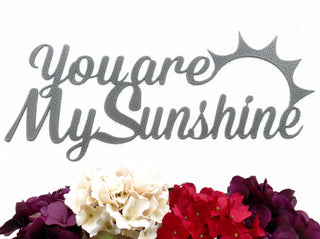 You Are My Sunshine Metal Sign Silver Word Art Quotes Wall Decor Love Quotes Decorations