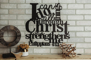 I Can Do All Things Metal Art Verse Wall Decor Cut Metal Sign Wall Metal Art Decorations