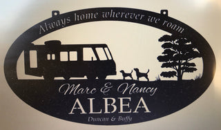 Metal Motorhome Sign moterhome Dog Sign Metal House Sign Decorations