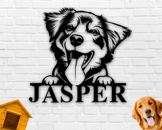 Australian Shepherd Dog Sign Australian Shepherd Metal Sign Australian Shepherd Sign Pet Name Sign Dog Lover Sign Gift For Pet Owner Decorations