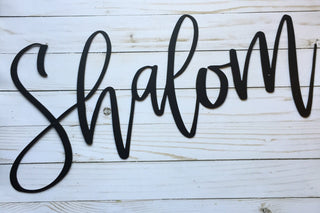 Shalom Metal Sign Housewarming Gift Metal Words Greeting Sign Shalom Sign Decorations