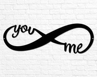 Metal Infinity Sign Decor Infinity You Me Sign Infinity Love Infinity Wedding Gift Couple Anniversary Gift Housewarming Wall Art Decorations