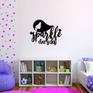 Makeup Sparkle Every Day Metal Wall Signs With Sayings Motivational Quote Metal Wall Hanging Housewarming Gift Decorations