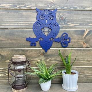 Owl & Skeleton Key Metal Wall Decor Cut Metal Sign Metal House Sign Decorations