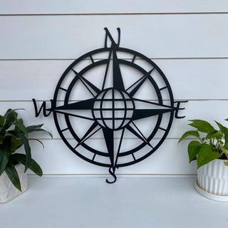 Nautical Compass Globe Metal Art Cut Metal Sign Metal House Sign Decorations