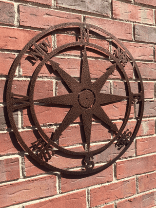 Nautical Compass Cut Metal Sign Metal House Sign Decorations