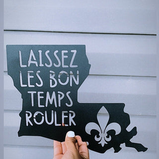 Black Friday Sale Laissez Les Bon Temps Rouler Metal Sign Louisiana Metal Sign Fleur De Lis Metal Sign Cajun Decorations