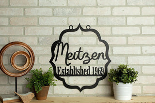 Custom Wedding Anniversary Established Metal Art Est Cut Metal Sign Wall Metal Art Decorations