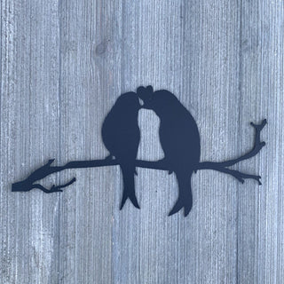 Love Birds Metal Sign Cutout Cut Metal Sign Wall Metal Art Decorations