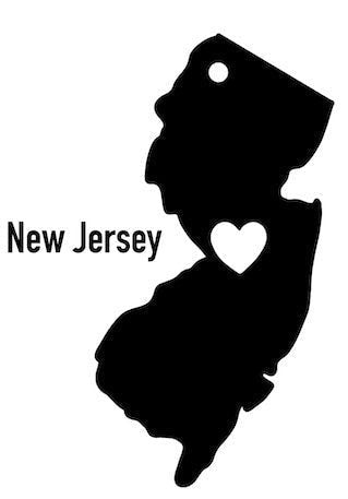 New Jersey State Ornament Cut Metal Sign Wall Decor Metal Sign Metal Art Decorations