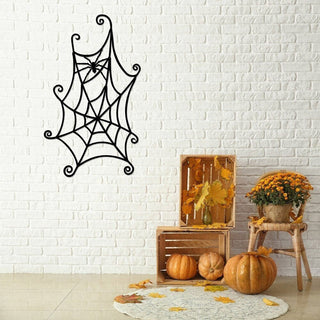 Spiderweb Metal Wall Spider Metal Sign Gothic Wall Decor Halloween Decorations Outdoor Spiderweb Sign Halloween Gift Decorations