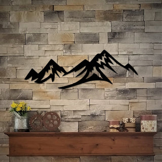 Metal Mountains Ski Decor Mountain Art Lake House Cabin Decor Rustic Mountain Landscape Metal Art Sign Cutout Mountain Gift Decorations