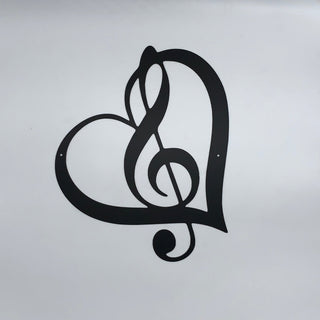 Music Heart Music Lover Sign Metal Music Heart Sign Decorations