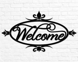 Metal Welcome Sign For Front Porch Welcome Sign Wedding Gift For Couple Gift Steel Welcome Sign Welcome Word Outdoor Welcome Sign Decorations