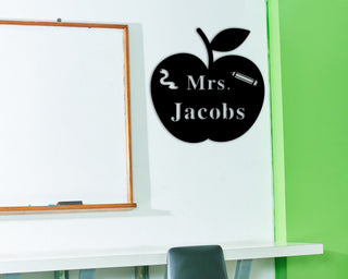 Teacher Gift Apple Sign For Teachers Gift For Teacher Classroom Decor Unique Teacher Gift Custom Metal Teacher Sign Apple Teacher Sign Decorations