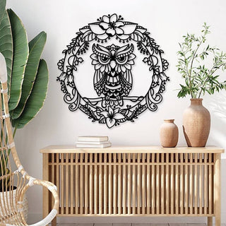 Floral Owl Sign For Home Owl Signs Mandala Owl Metal Sign Housewarming Gift House Decor Sign For Home Decorations