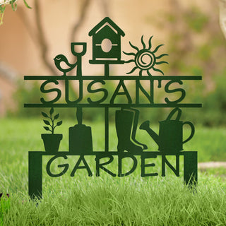 Garden Decoration Metal Sign With Stakes Decorations