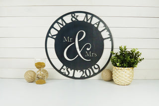 Custom Metal Mr And Mrs Sign Wedding Gift Wedding Anniversary Gift Bridal Shower Gift Anniversary Gift Decorations