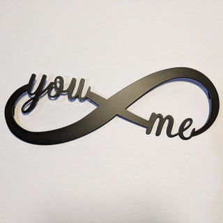 You & Me Infinity Sign Cut Metal Sign Wall Metal Art Decorations