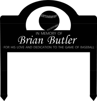 In Memory Sign With Baseball Metal House Sign Decorations