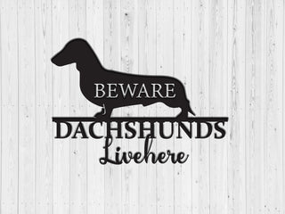 Dachshund Doxie Pet Metal Wall Decor Dog Sign Wall Hanging Wiener Dog Metal Sign Outdoor Sign Decorations