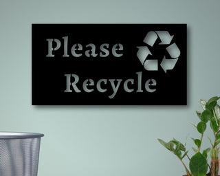 Please Recycle Metal Sign Metal Please Recycle Sign Office Sign Metal Wall Decor For Living Room Metal Recycle Sign Decorations