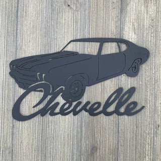 Chevelle Metal Sign Cutout Cut Metal Sign Wall Metal Art Decorations