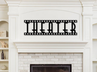 Theater Sign Home Theater Sign Movie Theater Decor Movie Room Decor Theater Room Decor Theater Signs Metal Sign H Decorations