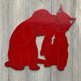 Dog And Cat Metal Sign Cutout Cut Metal Sign Wall Metal Art Decorations