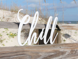 Chill Sign Chill Word Decor Chill Calligraphy Decor Modern Chill Sign Decorations