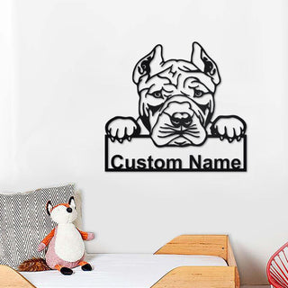 Personalized American Bully Metal Sign, American Bully Metal Wall Art, Dog Metal Sign, American Bully Lover Gifts, Dog Lover Gifts, Metal Laser Cut Metal Signs Custom Gift Ideas