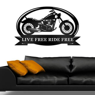 Motorcycle Monogram Cut Metal Sign Metal House Sign Decorations