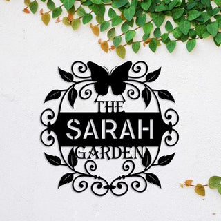 Personalized Metal Garden Sign, Home Decor, Wedding Gift For Her, Gardening Lovers, Metal Laser Cut Metal Signs Custom Gift Ideas