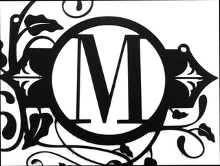 Hanging Monogram Metal Sign Black Monogram Monogram Monogram Wall Hanging Metal Letter Decorations