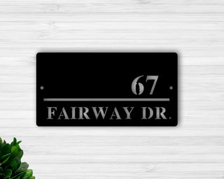 House Number Plaque Modern House Numbers Metal Address Sign Address Plaque Personalized Street Sign House Number Sign Decorations