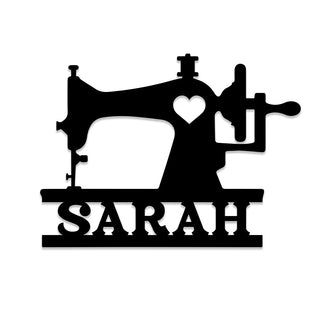 Personalized Sewing Machine Metal Sign, Custom Sewing Room, Metal Laser Cut Metal Signs Custom Gift Ideas