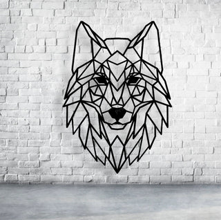 Geometric Wolf Metal Art, Wall Decor, Nature Art, Metal Laser Cut Metal Signs Custom Gift Ideas