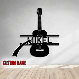 Guitar Classic Personalized Metal Wall Decor Custom Metal Sign Guitar Decor Custom Guitar Decoration Music Room Sign Music Lover's Gift Decorations