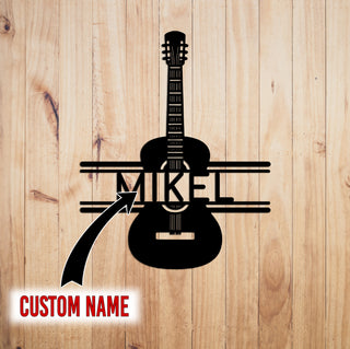 Guitar Classic Personalized Metal Wall Decor Custom Metal Sign Guitar Decor Custom Guitar Decoration Music Room Sign Music Lover's Gift Decorations