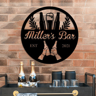 Personalized Beer Metal Bar Sign, Custom Pub, Tap, Lounge, Caf?, Home Wall Decor, Wedding, Anniversary Art Gift For Him/her, Metal Laser Cut Metal Signs Custom Gift Ideas