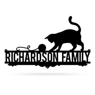 Cat Lovers Monogram Cut Metal Sign Metal House Sign Decorations