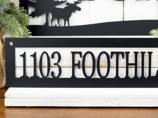 Custom Family Name And Address Metal Signs Black Moose Outdoor Sign Custom Sign Address Sign Name Sign Decorations