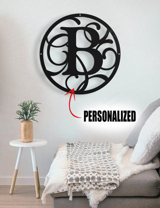 Monogram Metal Sign Personalized Gift Wedding Gift Housewarming Gift Large Stainless Steel Weatherproof Metal Letter Decorations