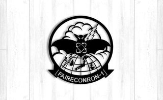 Vq1 Faireconron1 Insignia Fleet Air Reconnaissance Squadron 1 Patch Metal Sign Cut Metal Sign Wall Decor Decorations